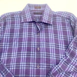 Peter Millar men’s long sleeve shirt size large 100% cotton button down